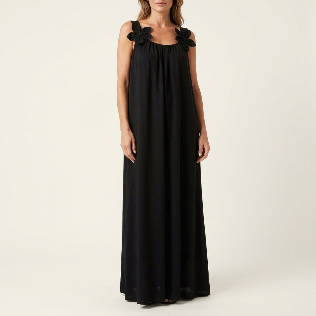 Loriana | Floral U-Neck Summer Dress