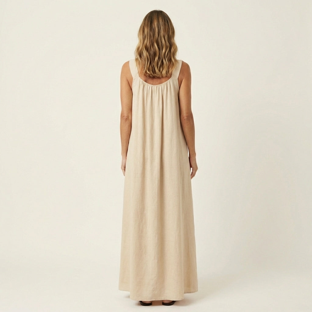 Loriana | Floral U-Neck Summer Dress