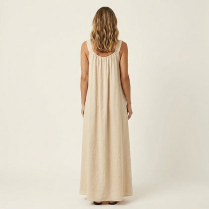 Loriana | Floral U-Neck Summer Dress