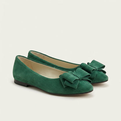 Bella | Suede Bow Ballet Flat