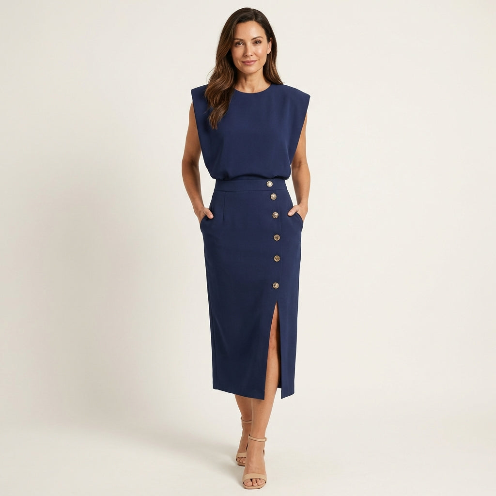 Dalia | Midi Dress With Side Slit