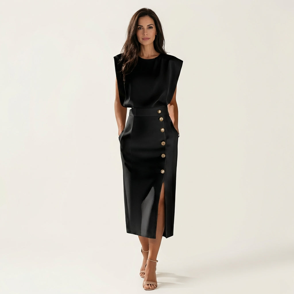 Dalia | Midi Dress With Side Slit