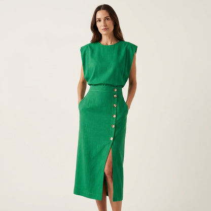 Dalia | Midi Dress With Side Slit