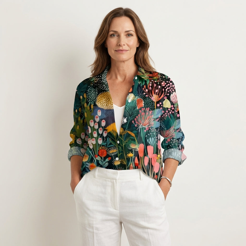 Rina | Colorful Print Blouse