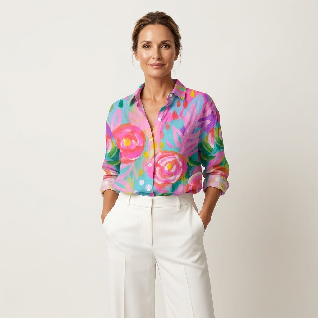 Rina | Colorful Print Blouse