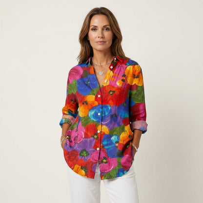 Rina | Colorful Print Blouse