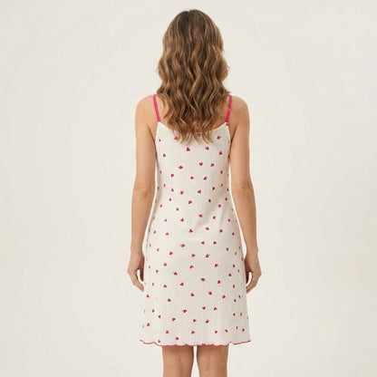 Lulu | Heart-Print Slip Nightgown