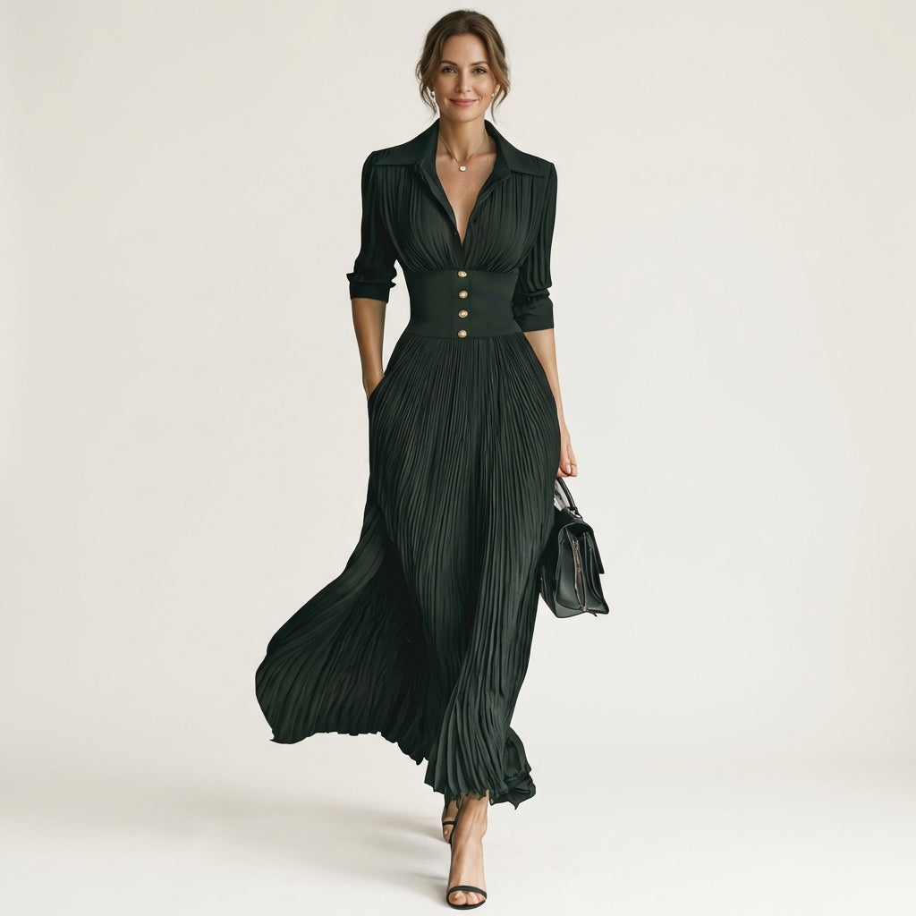 Madison | Pleated Maxi Dress