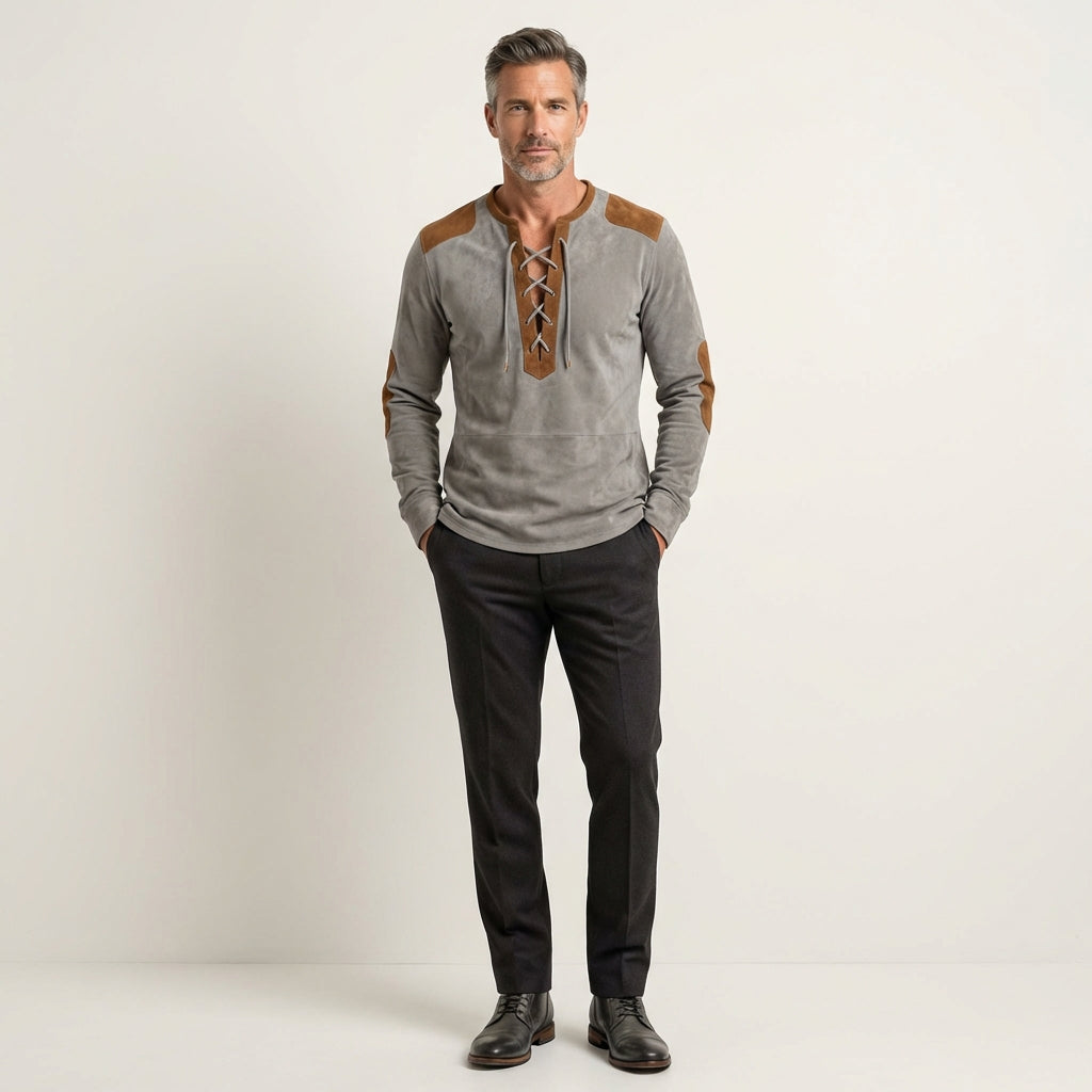 Bradley | Suede-Touch Henley Shirt