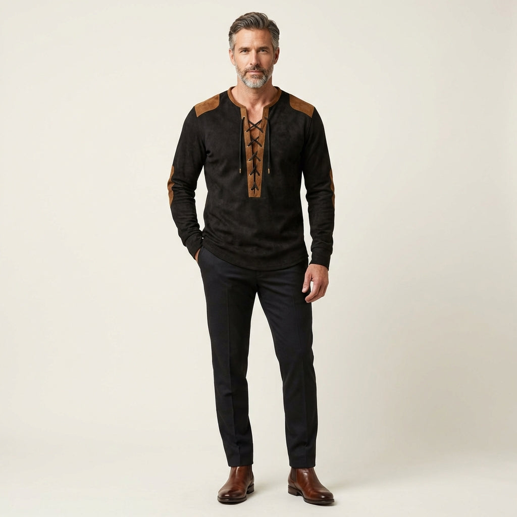 Bradley | Suede-Touch Henley Shirt