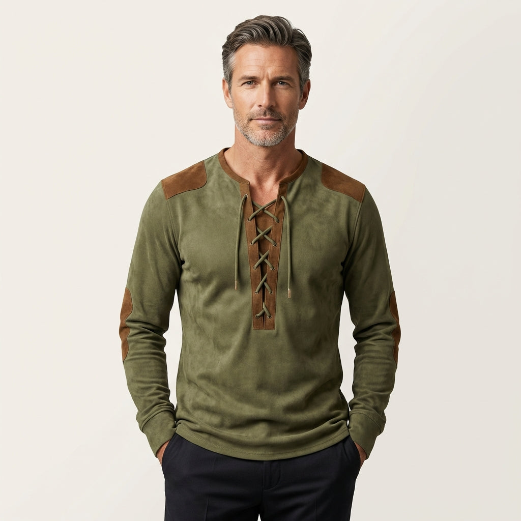 Bradley | Suede-Touch Henley Shirt