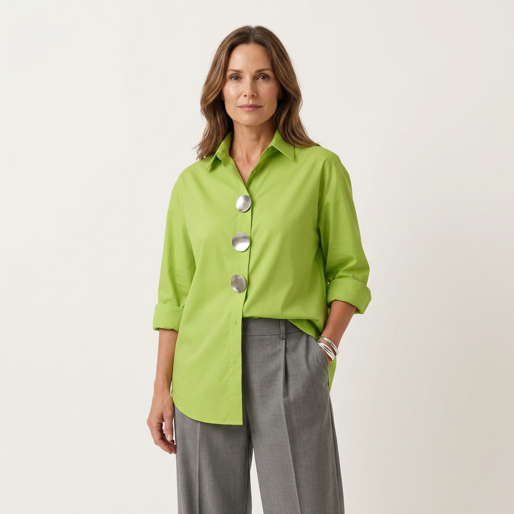 Mandy | Cotton-Linen Retro Blouse