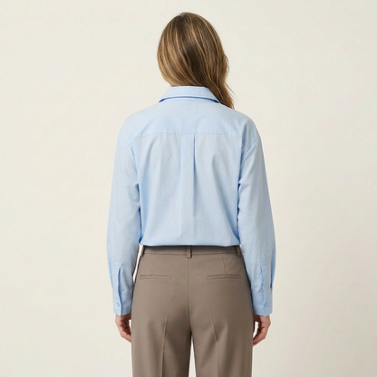 Mandy | Cotton-Linen Retro Blouse