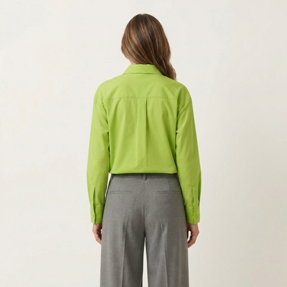 Mandy | Cotton-Linen Retro Blouse