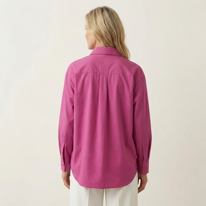 Mandy | Cotton-Linen Retro Blouse