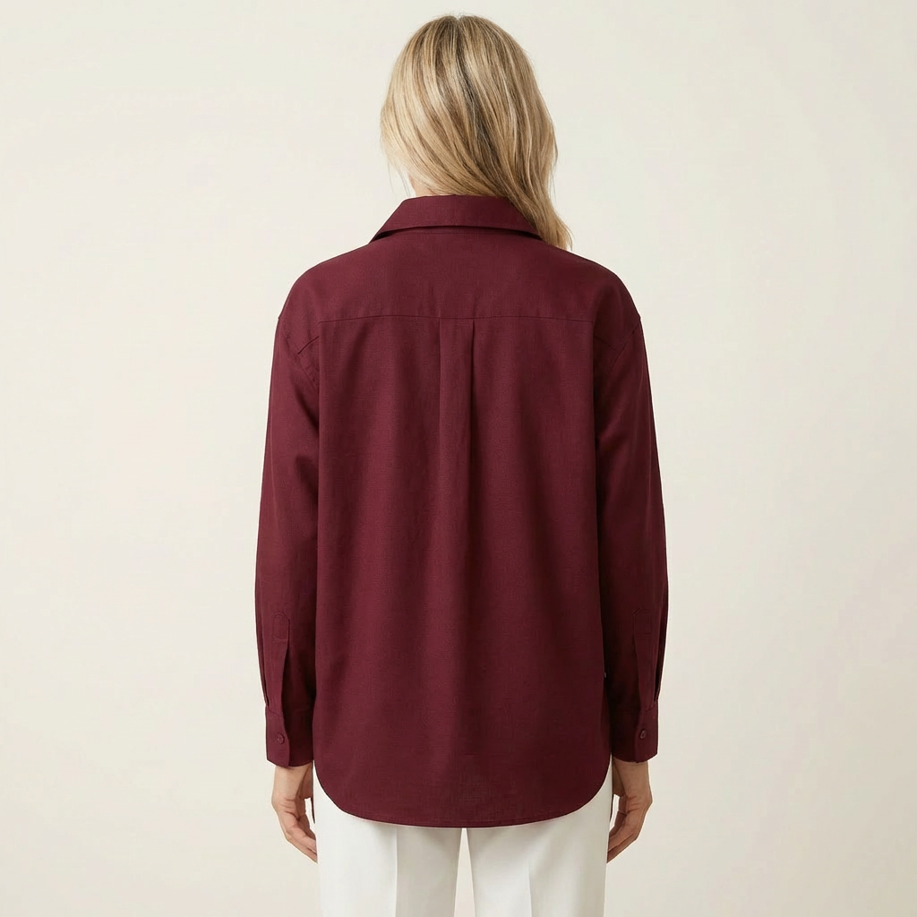 Mandy | Cotton-Linen Retro Blouse