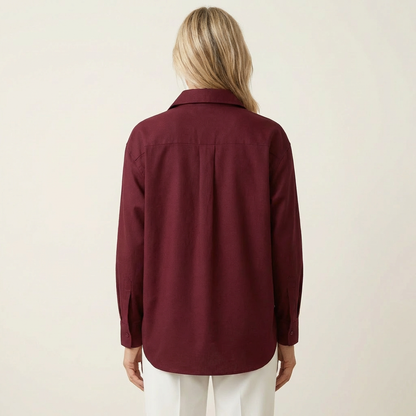 Mandy | Cotton-Linen Retro Blouse