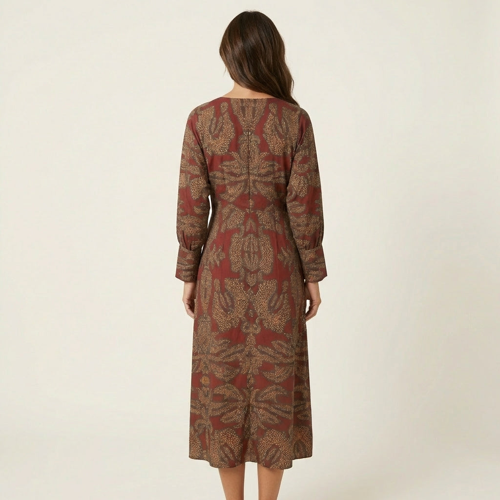 Isadora | Midi Dress With Waist Tie