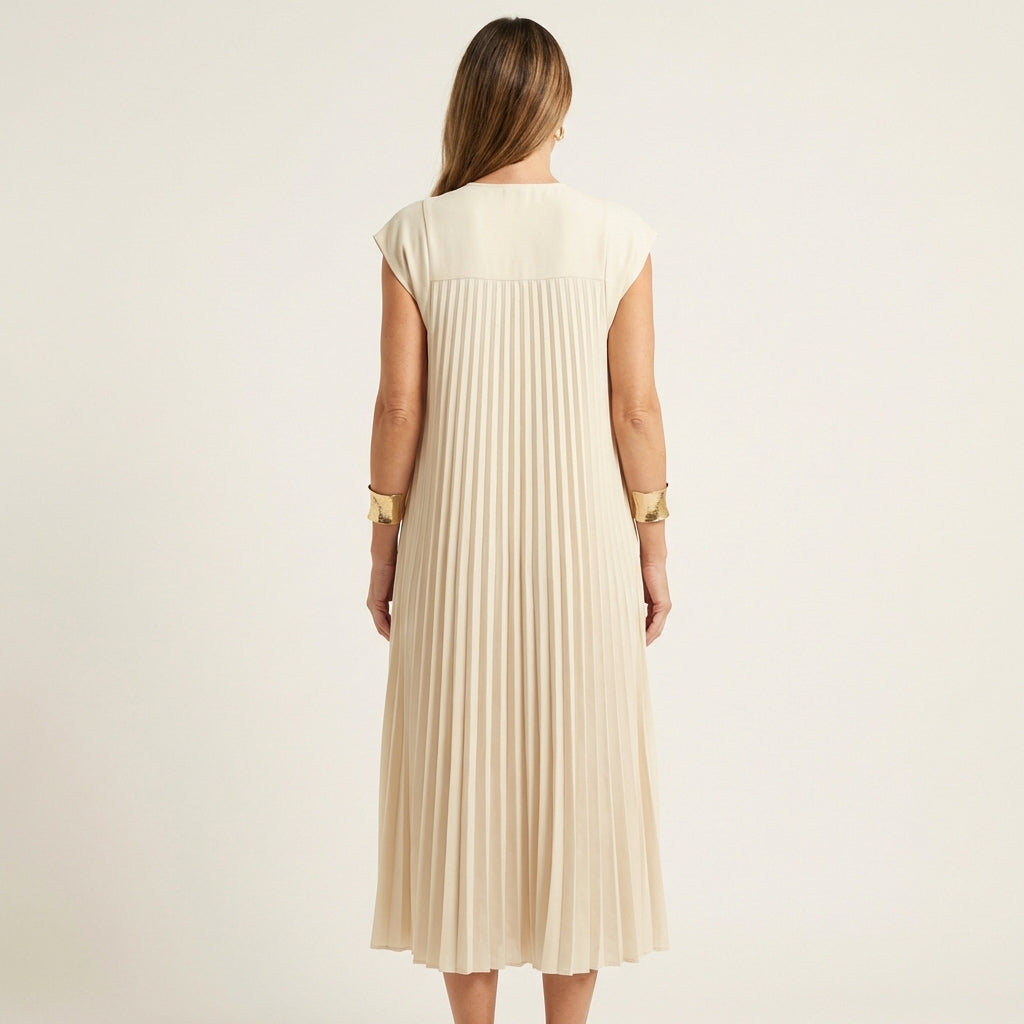 Giovanna | Pleated Sleeveless Maxi Dress
