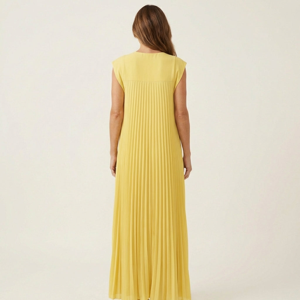 Giovanna | Pleated Sleeveless Maxi Dress