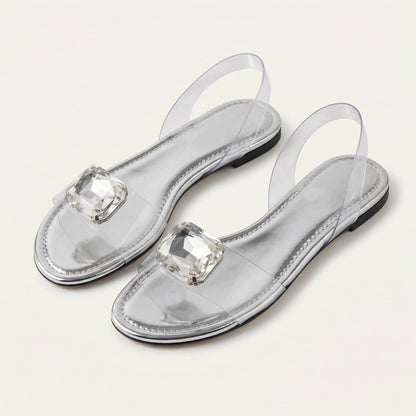 Annie | Crystal-Embellished Flat Sandal