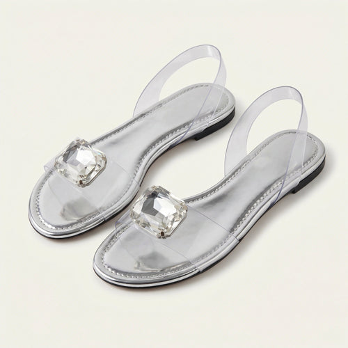 Annie | Crystal-Embellished Flat Sandal
