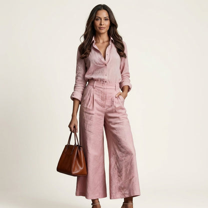 Regina | Linen Shirt & Pants Set