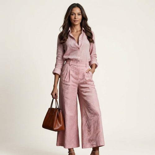 Regina | Linen Shirt & Pants Set