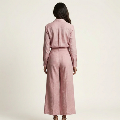Regina | Linen Shirt & Pants Set