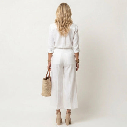 Regina | Linen Shirt & Pants Set