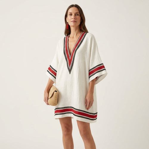 Fia | Floral V-Neck Beach Dress
