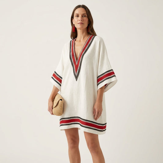 Fia | Floral V-Neck Beach Dress