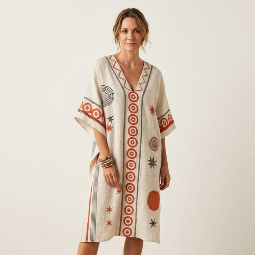 Sophrona | Silk-Feel Floral Beach Dress