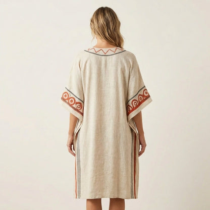 Sophrona | Silk-Feel Floral Beach Dress