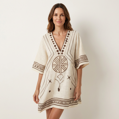 Danique | Floral V-Neck Beach Dress