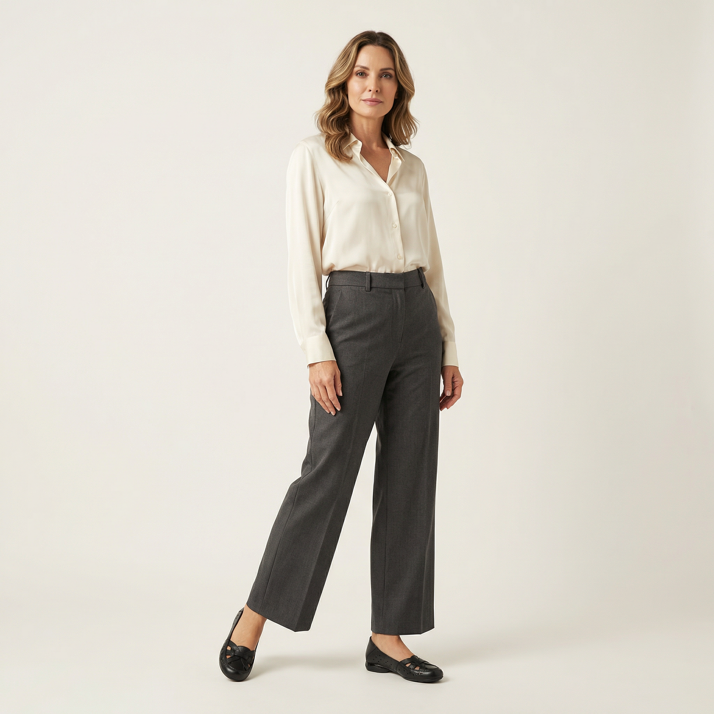 Renata | Woven Leather Cutout Flat