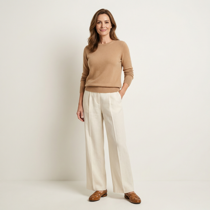 Renata | Woven Leather Cutout Flat