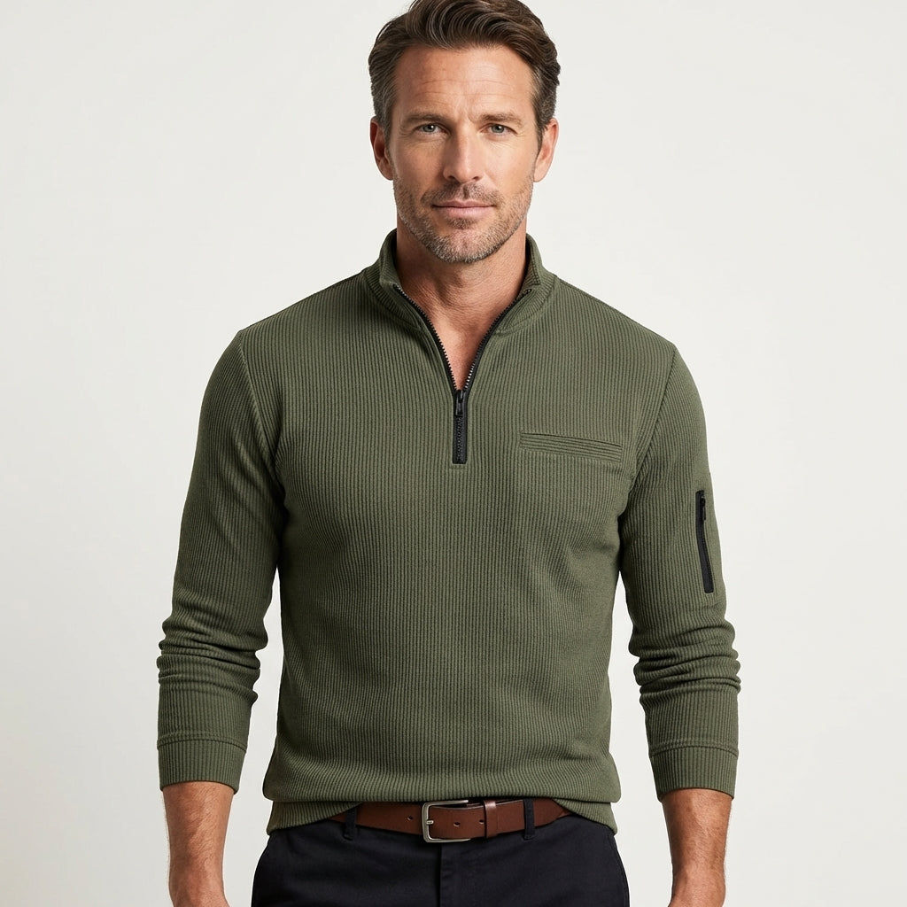 Charles | Long-Sleeve Zip Shirt