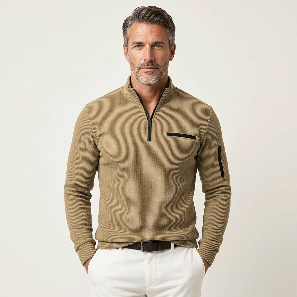 Charles | Long-Sleeve Zip Shirt