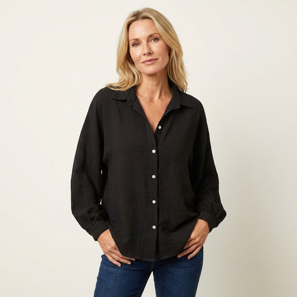 Holly | Elegant Button Blouse
