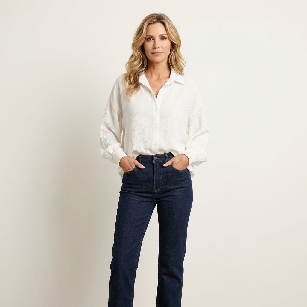 Holly | Elegant Button Blouse