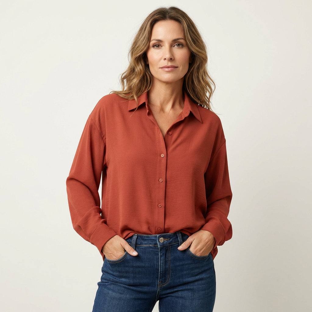 Holly | Elegant Button Blouse