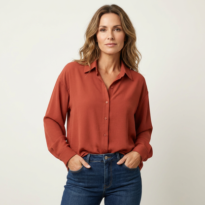Holly | Elegant Button Blouse