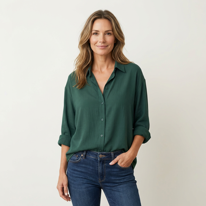 Holly | Elegant Button Blouse