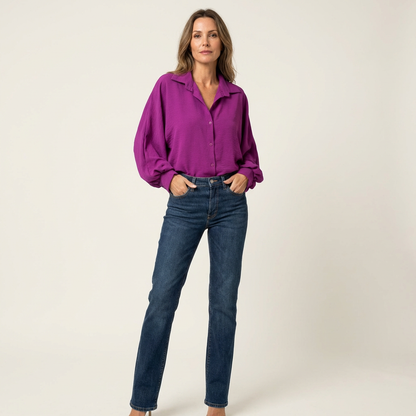 Holly | Elegant Button Blouse