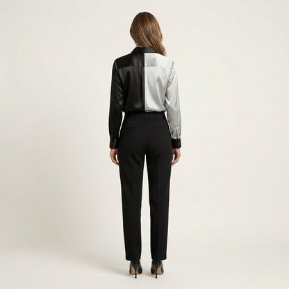Willow | Two-Tone Satin Blouse