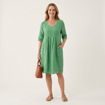Dahlia | Linen-Look Midi Dress