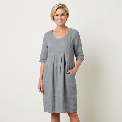 Dahlia | Linen-Look Midi Dress