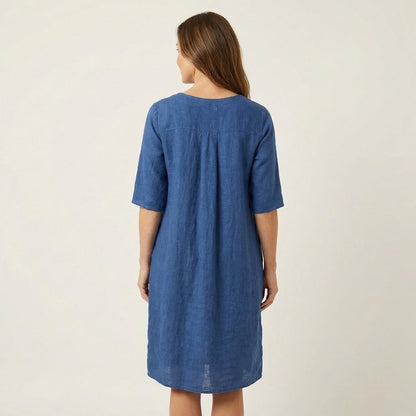 Dahlia | Linen-Look Midi Dress