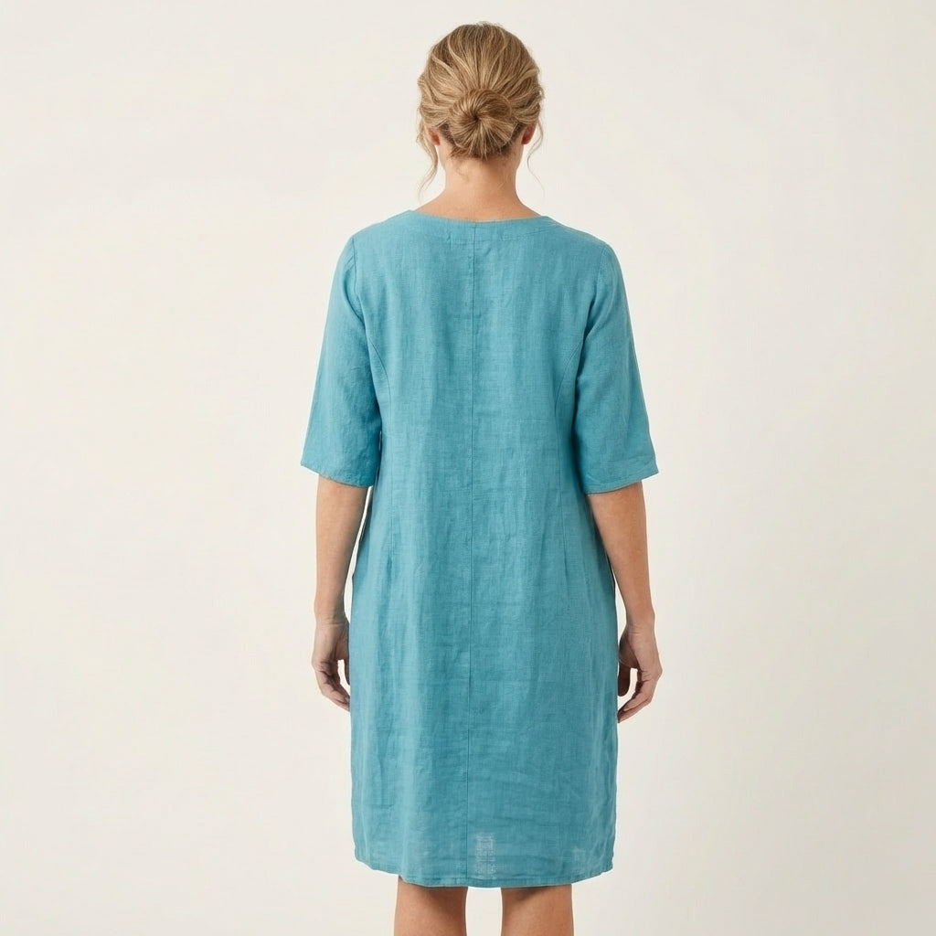 Dahlia | Linen-Look Midi Dress